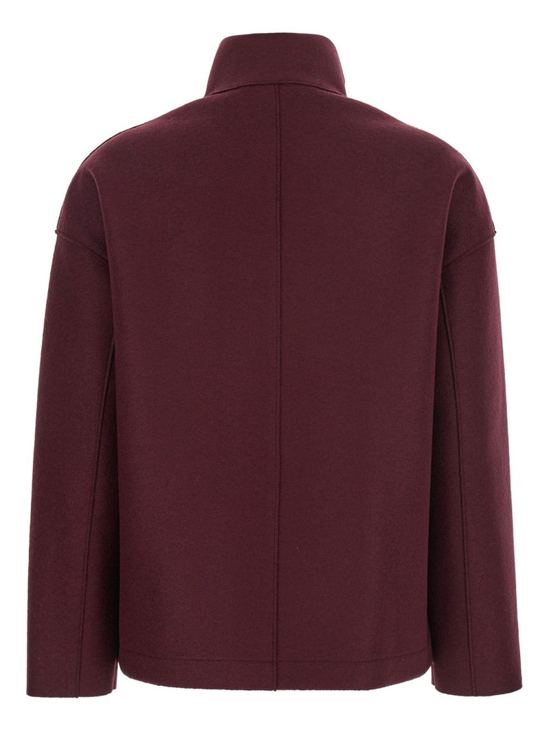 Harris Wharf London high-neck double-breasted coat outlook