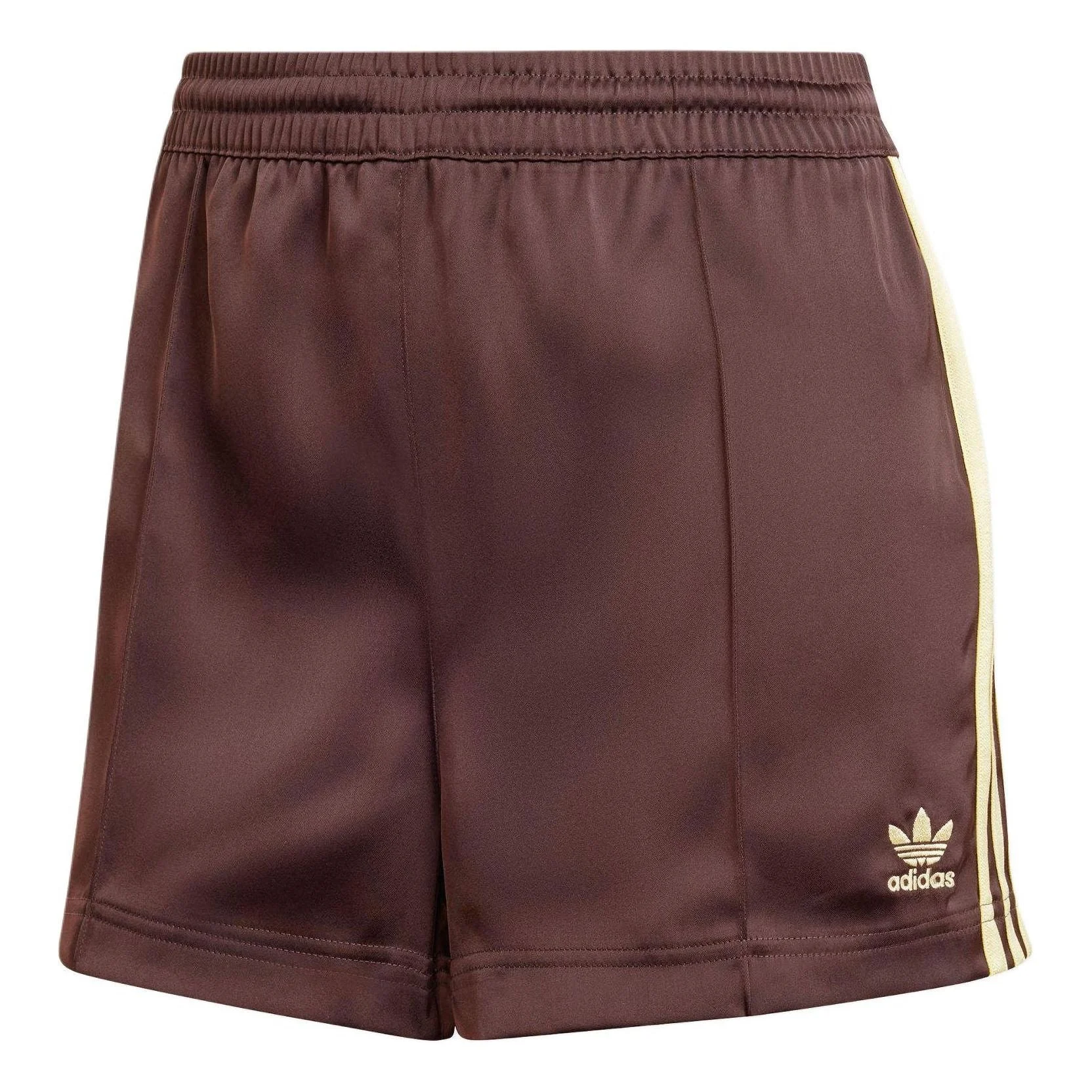 (WMNS) adidas 3-Stripes 새틴 반바지 아시아 Sizing 'Shadow Brown' IR6094 - 1