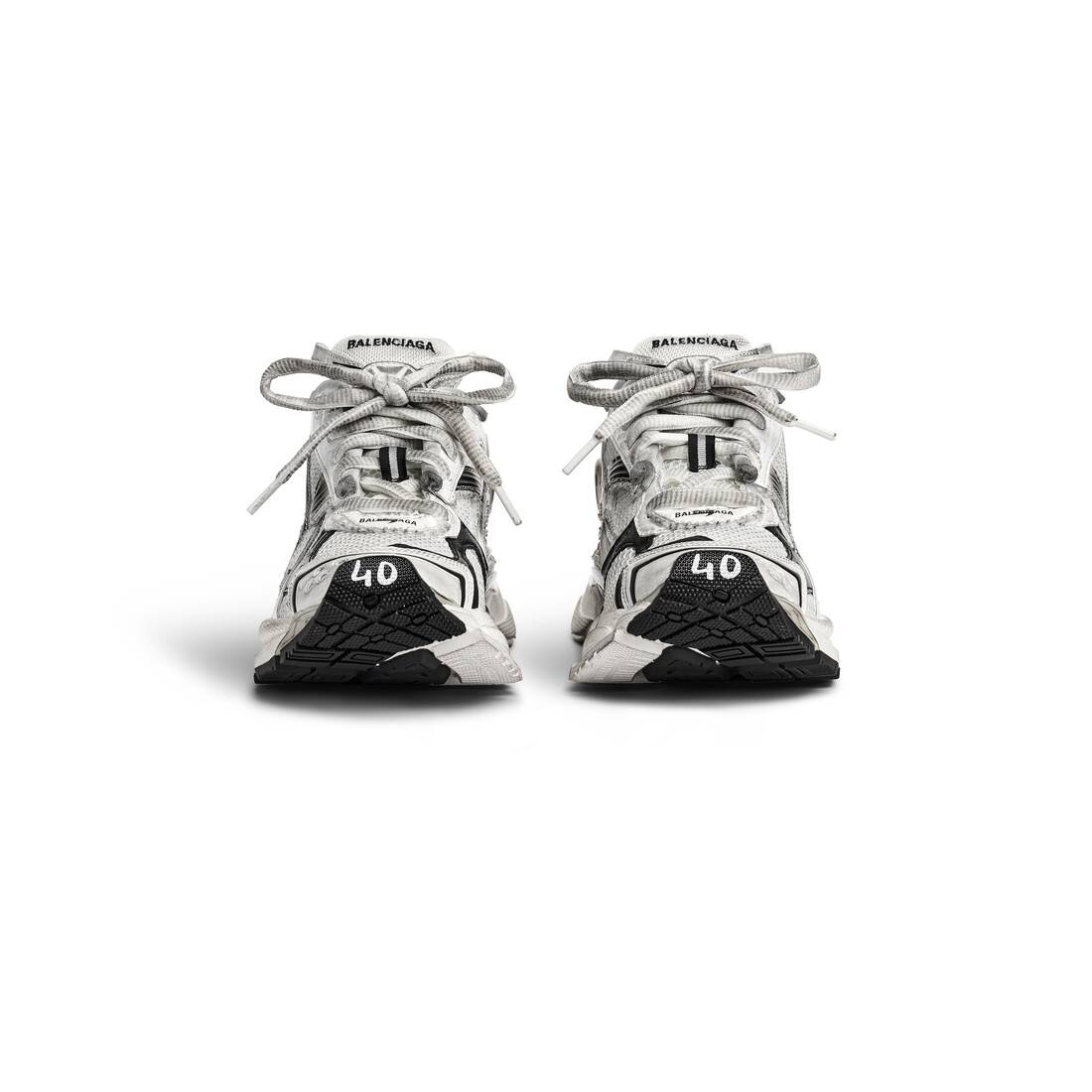Women's Runner Gradient Sneaker  in White/black - 3