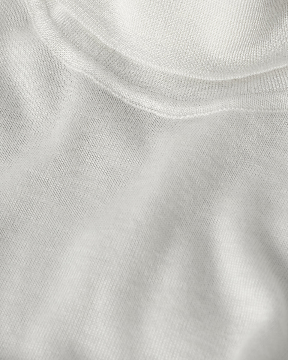 Superfine Cashmere White Roll Neck Jumper - 6