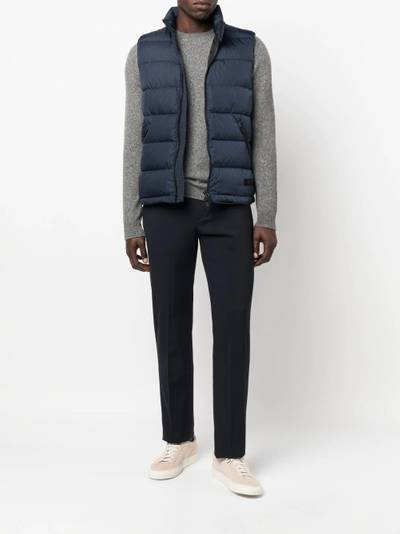 Aspesi logo-patch feather-down gilet outlook