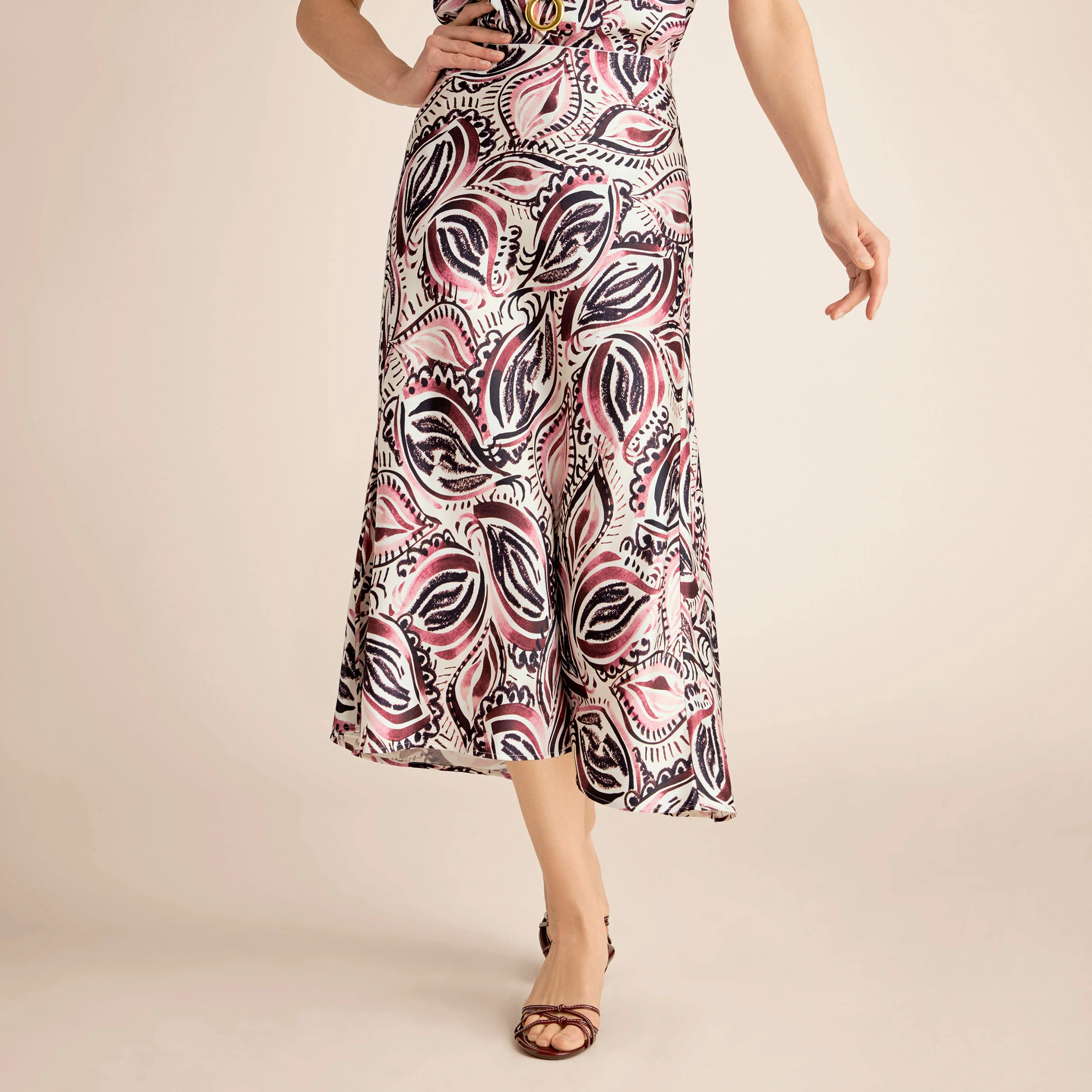 Orchard Slip Skirt - Printed Everyday Satin - 1