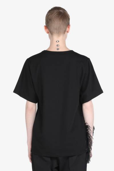N°21 FEATHER-TRIMMED COTTON T-SHIRT outlook