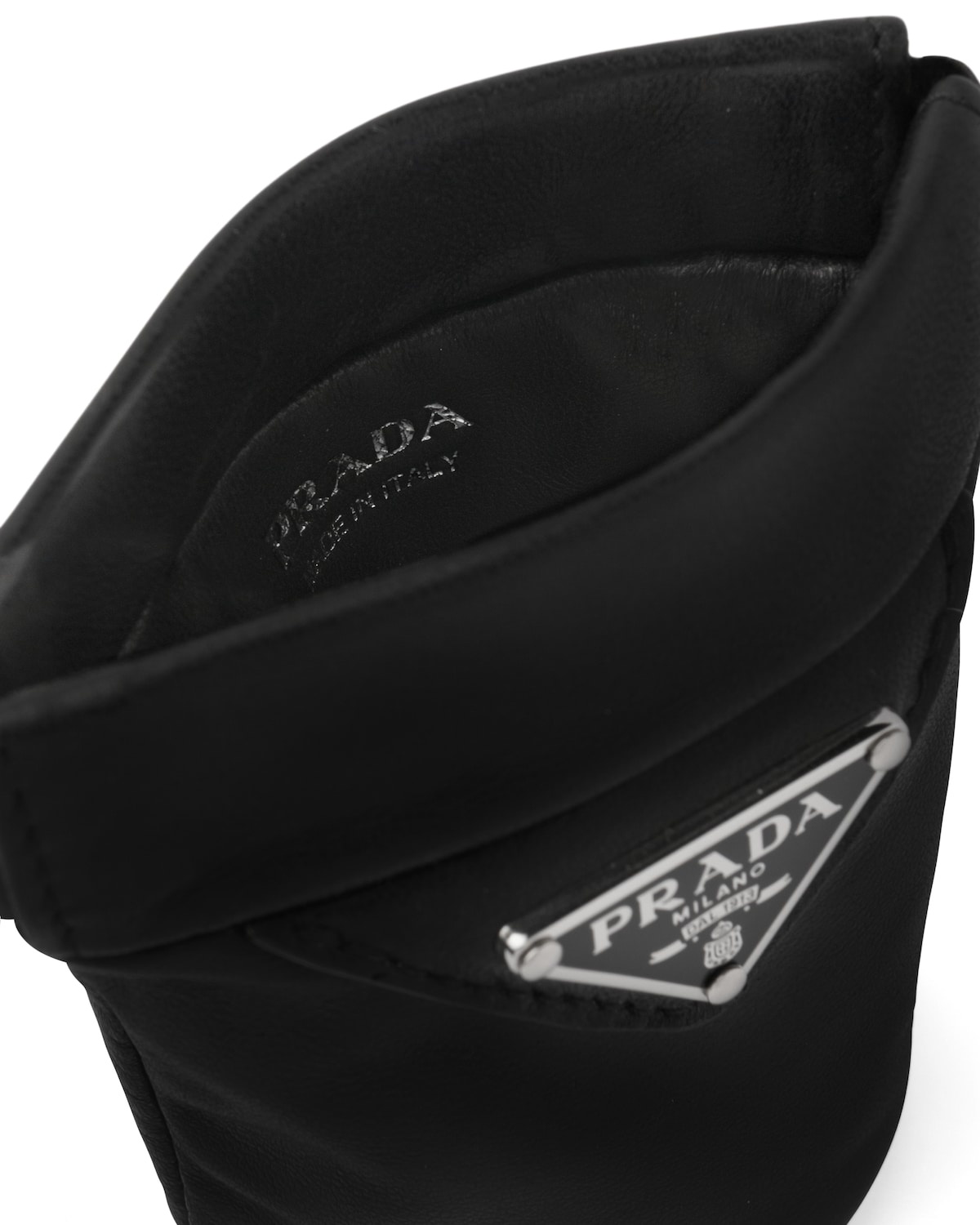 Nappa leather mini-pouch with necklace - 4