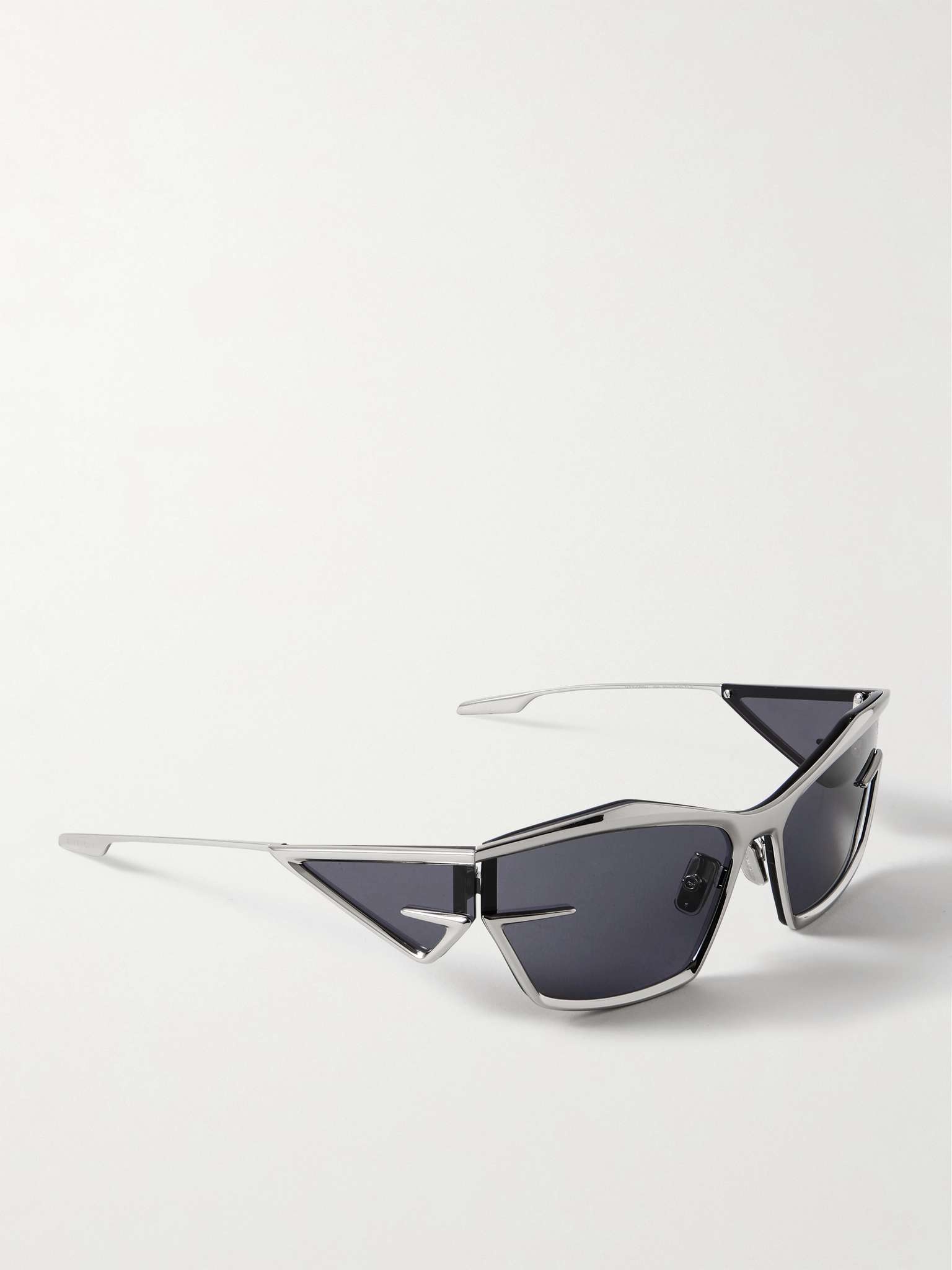 Giv Cut Cat-Eye Silver-Tone Sunglasses - 3
