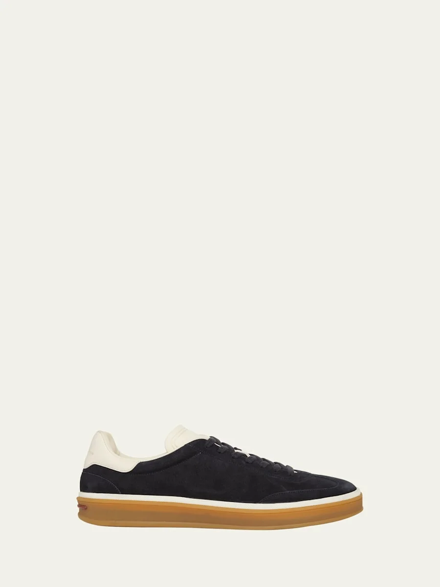 Men's Tennis Walk Suede Low-Top Sneakers - 1