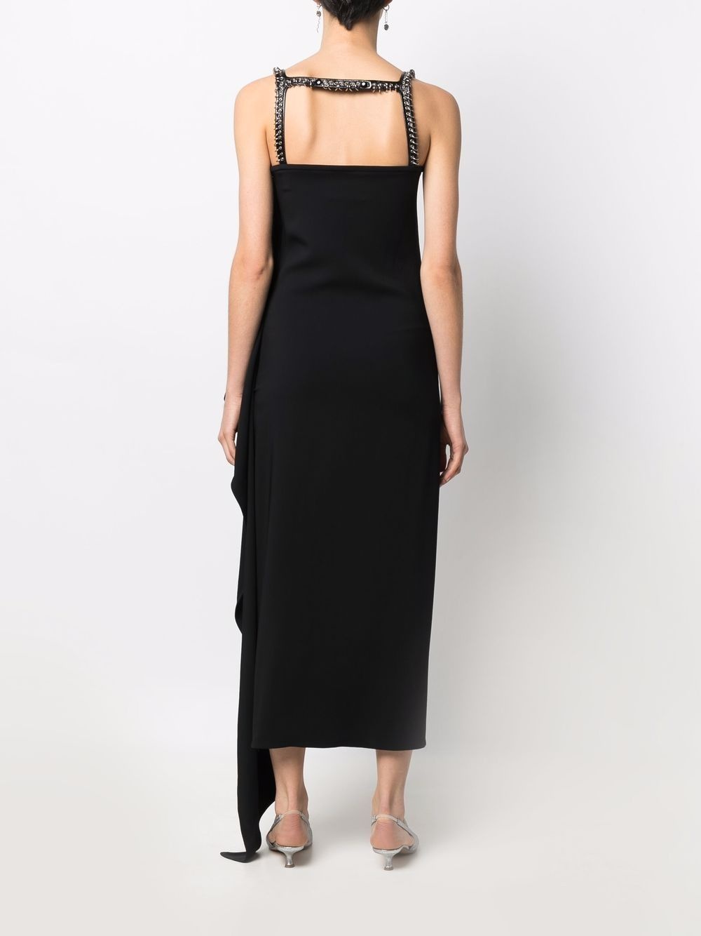 draped panel midi dress - 4