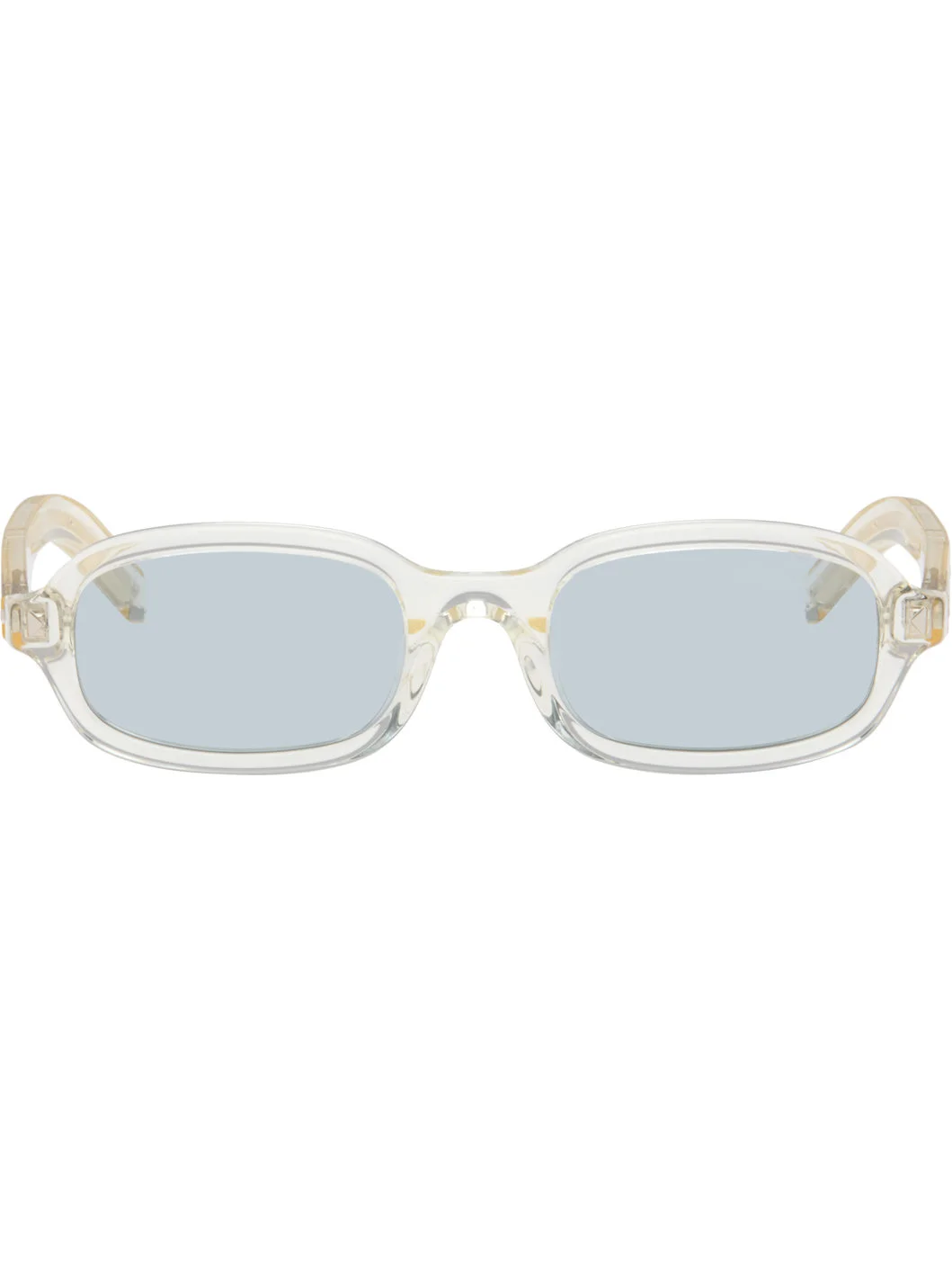 Transparent Iconic Metal Plaque Sunglasses - 1
