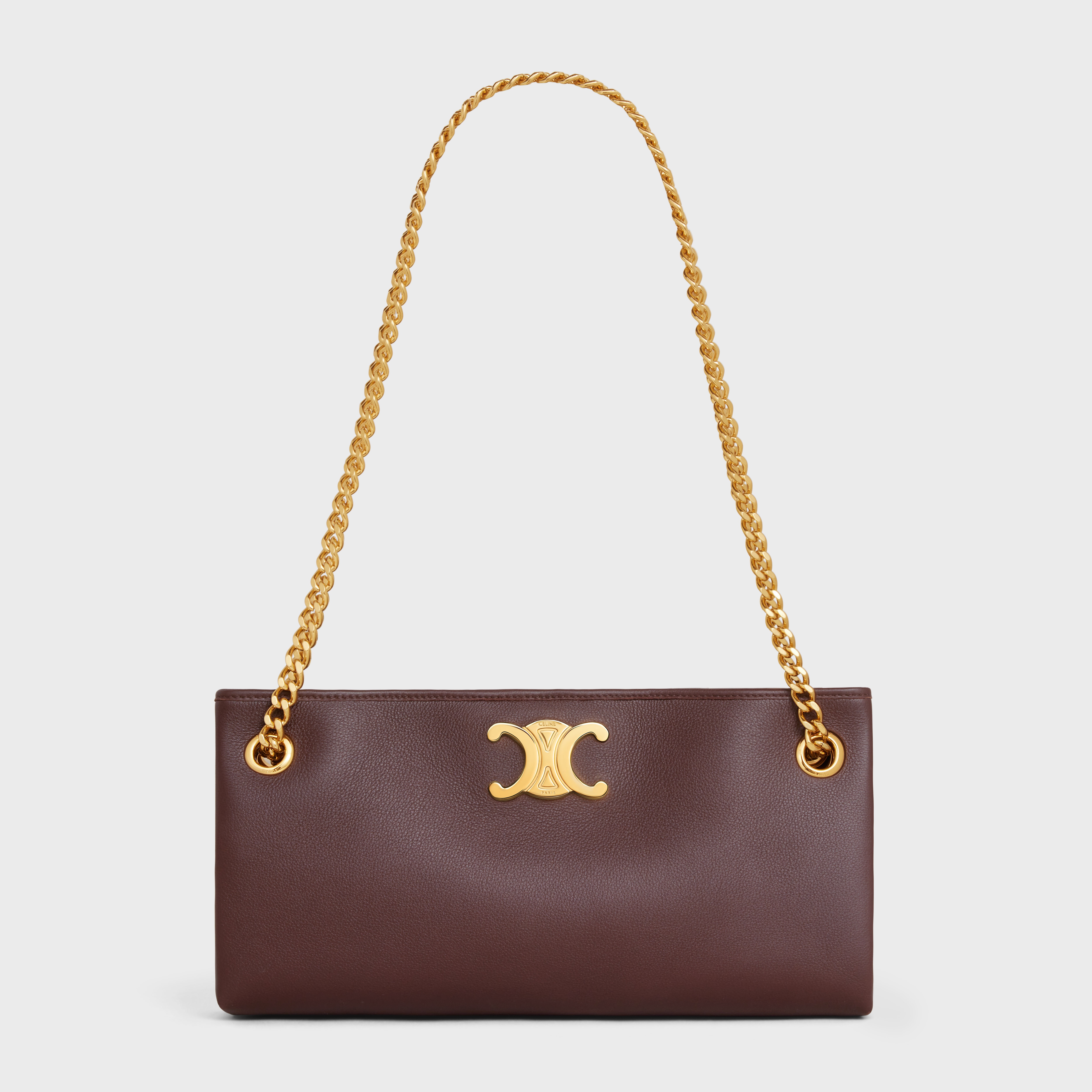 NEWSPAPER CHAIN BAG TRIOMPHE SOFT in SUPPLE CALFSKIN - 4