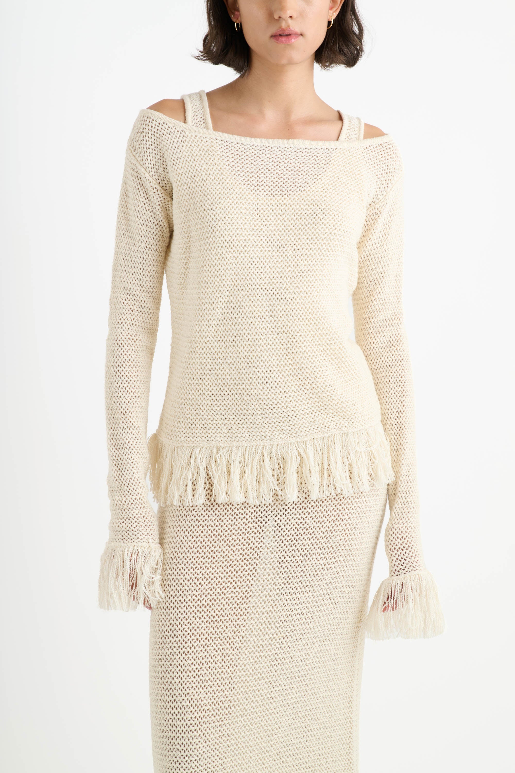 NORA LITE WOMEN'S FRINGE TOP L/S - 3