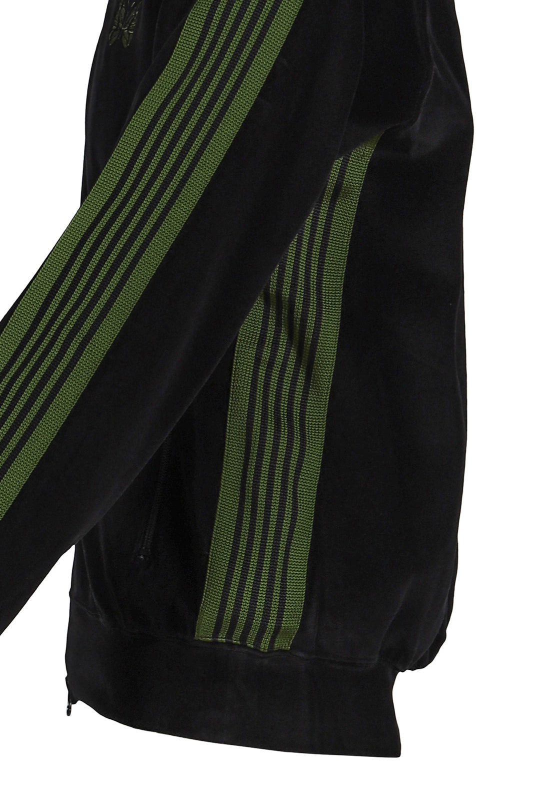 RIB COLLAR TRACK JACKET - C/PE VELOUR / BLK - 8