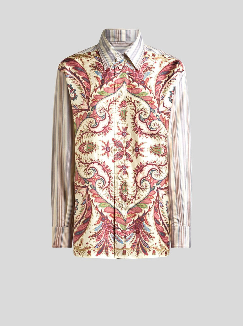 STRIPED SHIRT WITH PLACED PRINT 1
