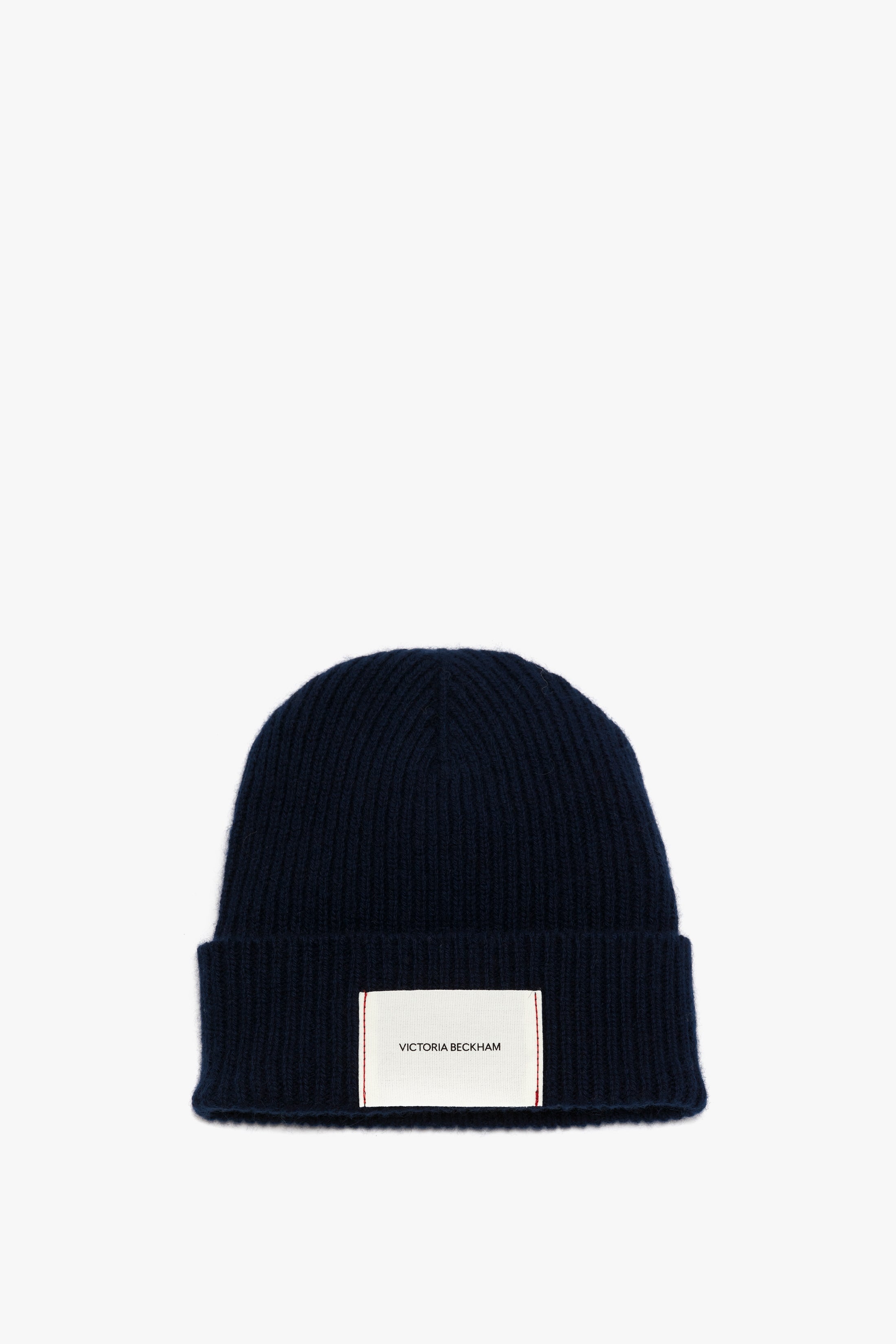 Logo Patch Beanie In Navy - 1