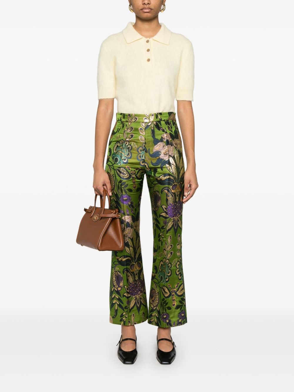 jacquard trousers - 2