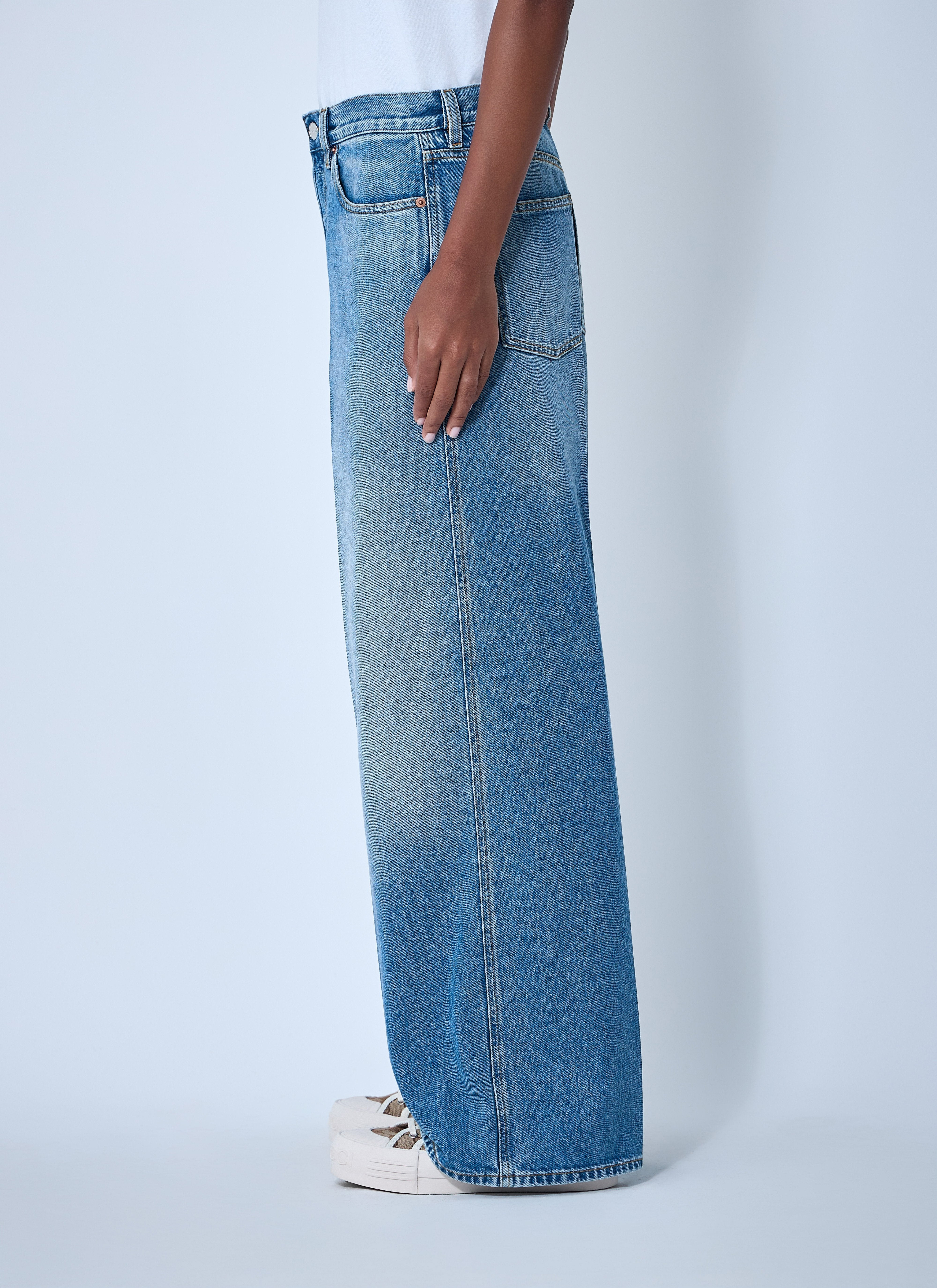 Gucci Women Wide-Leg Five-Pocket Jeans - 3