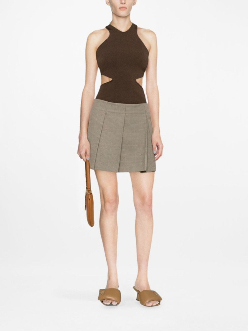Sportmax checked pleated miniskirt outlook