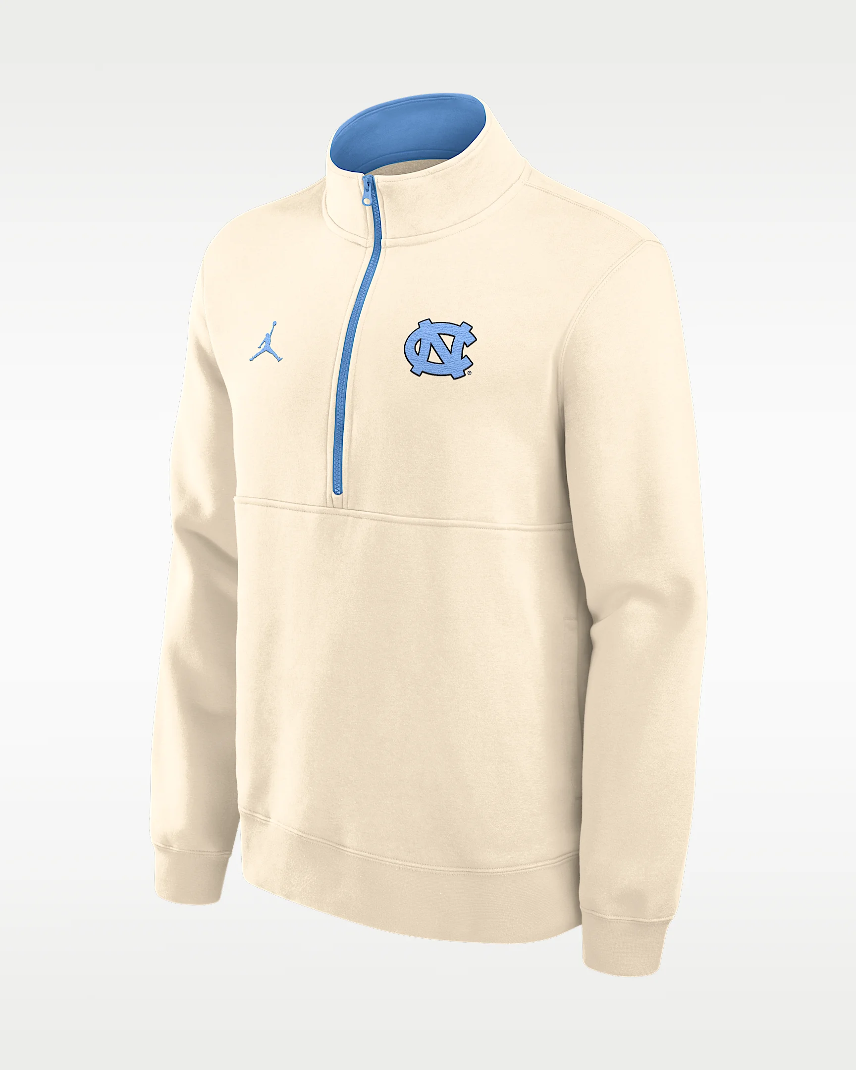 North Carolina Primetime Primary Logo Men's Jordan Brand College 1/2-Zip Crew - 1