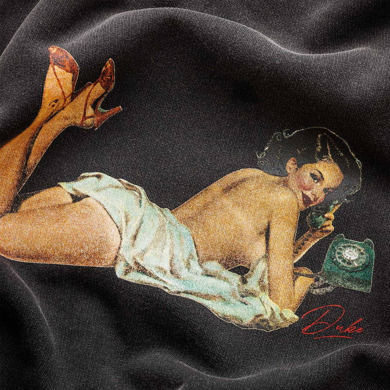 Pin Up Washed Black Hoodie 6