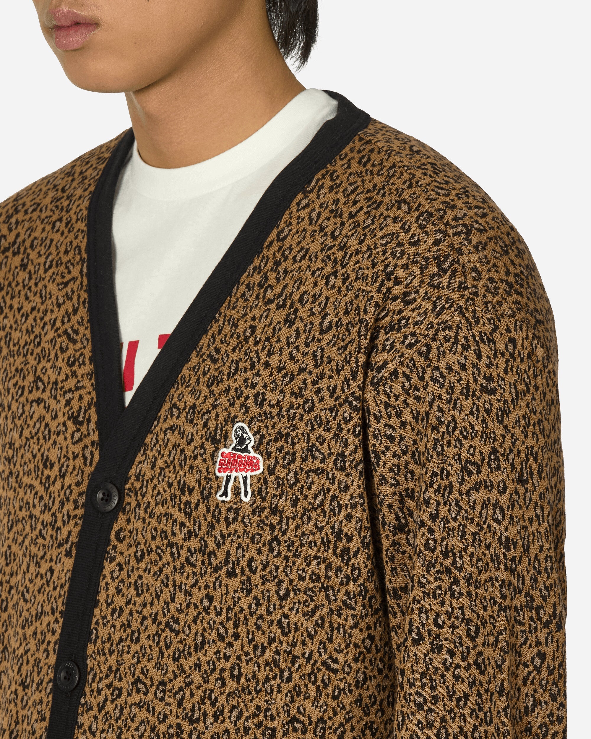 Hysteric Glamour Leopard Vixen Girl Cardigan Beige | REVERSIBLE