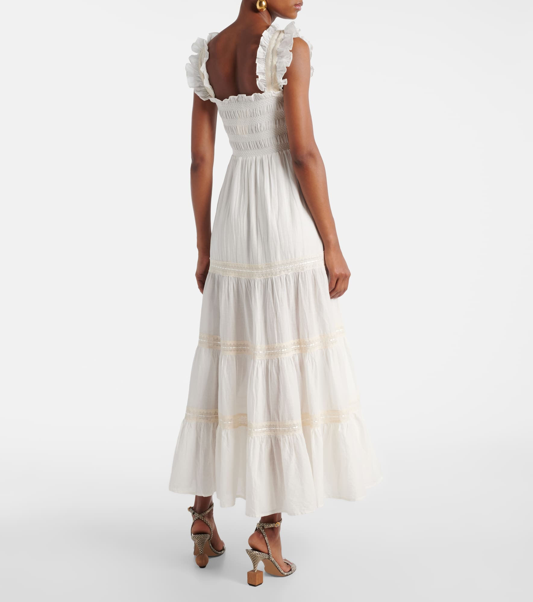 Aubrie tiered cotton voile maxi dress - 3