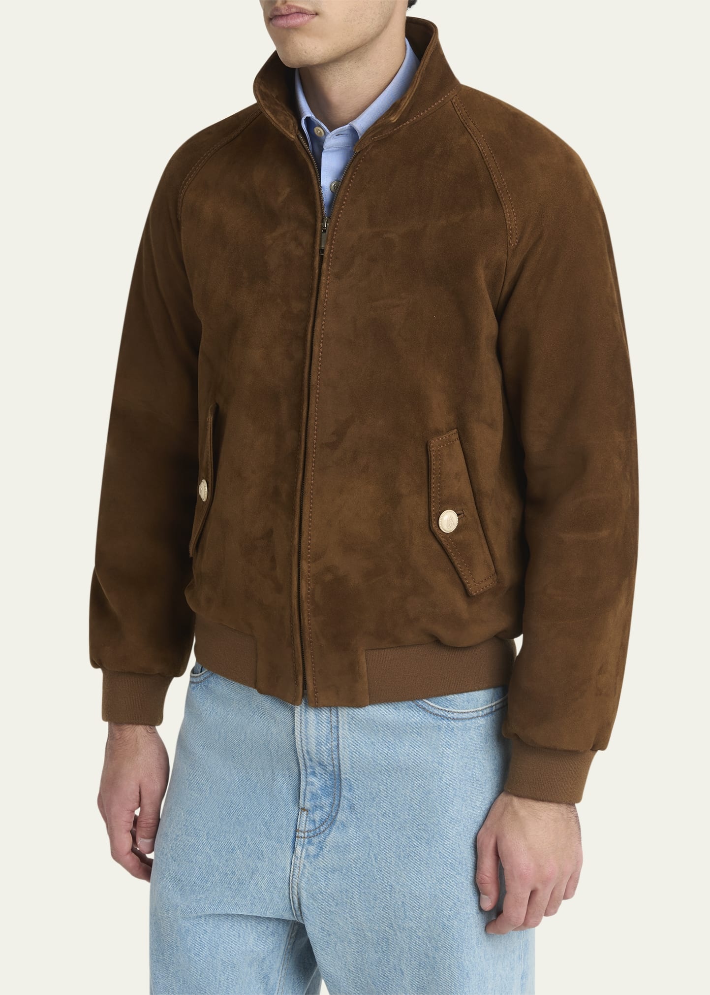 Men's Suede Full-Zip Blouson - 4