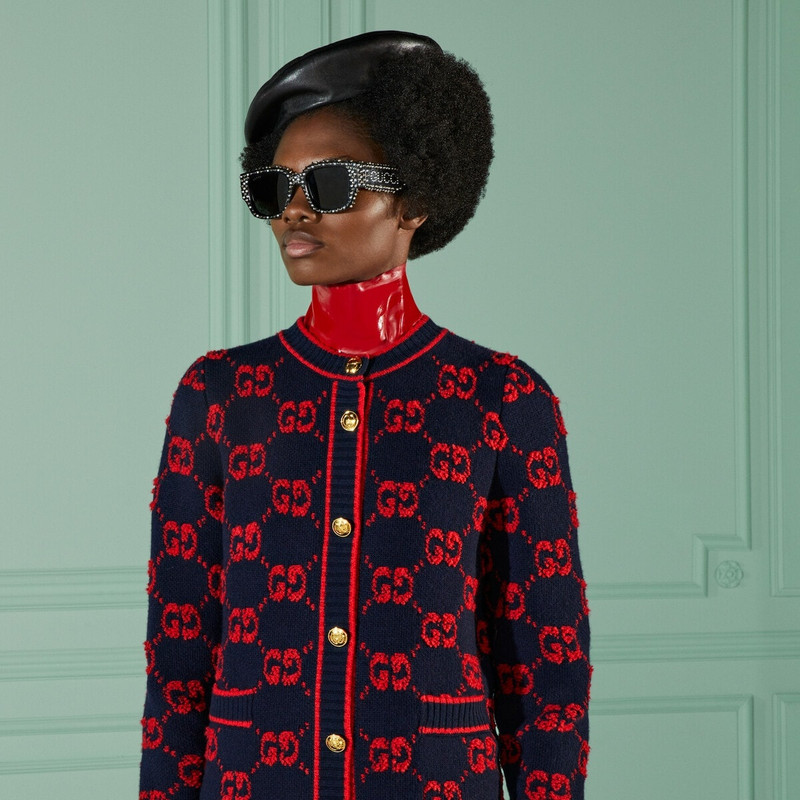 GG wool bouclé jacquard cardigan 3