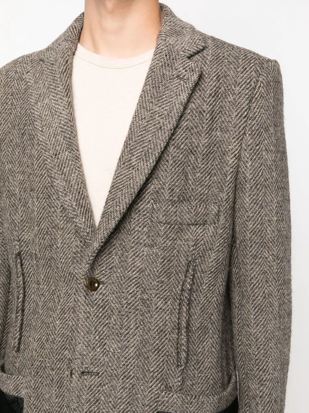 tweed single-breasted blazer - 5