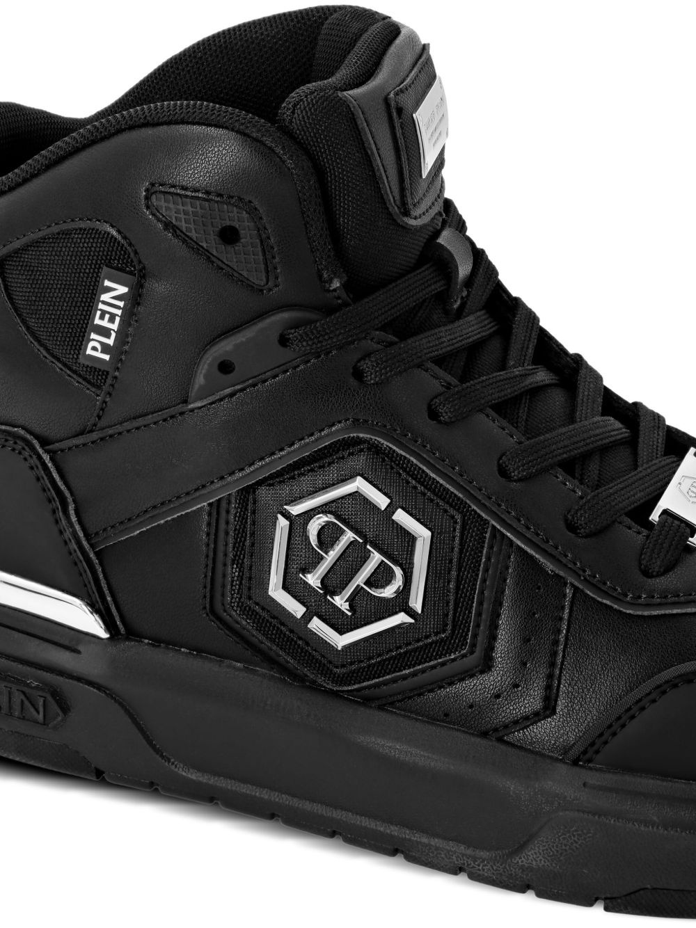 panelled high-top sneakers - 2