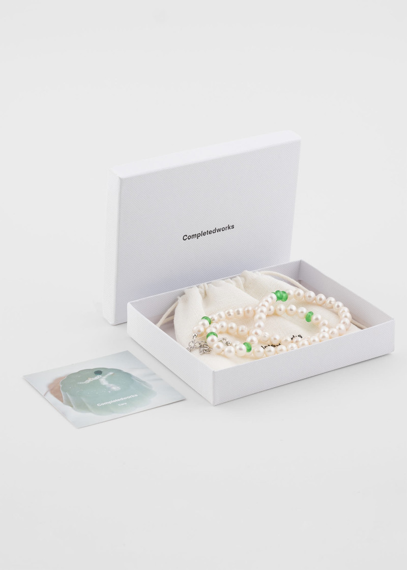 Pearl & Glass Bead Necklace by Completedworks 4