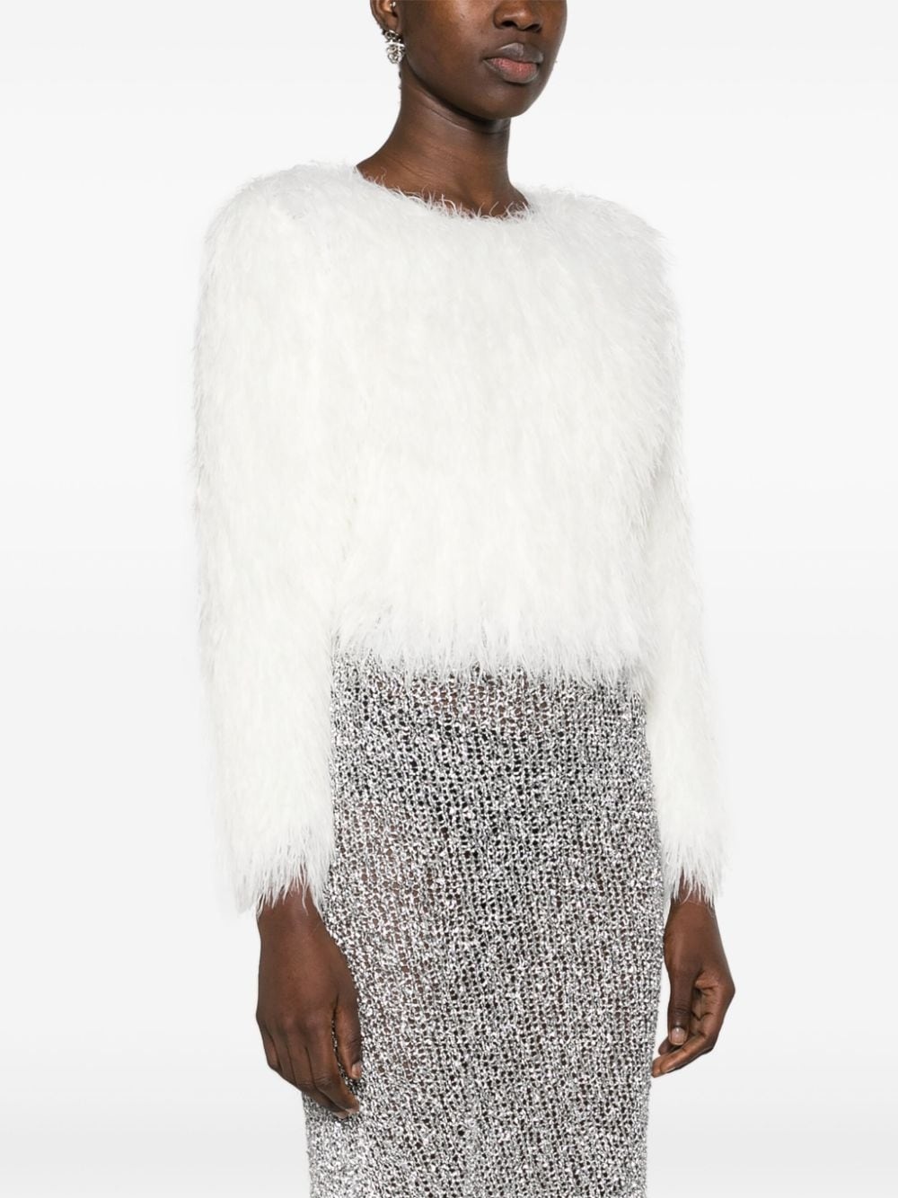 Fluffy-knit textured jumper - 3