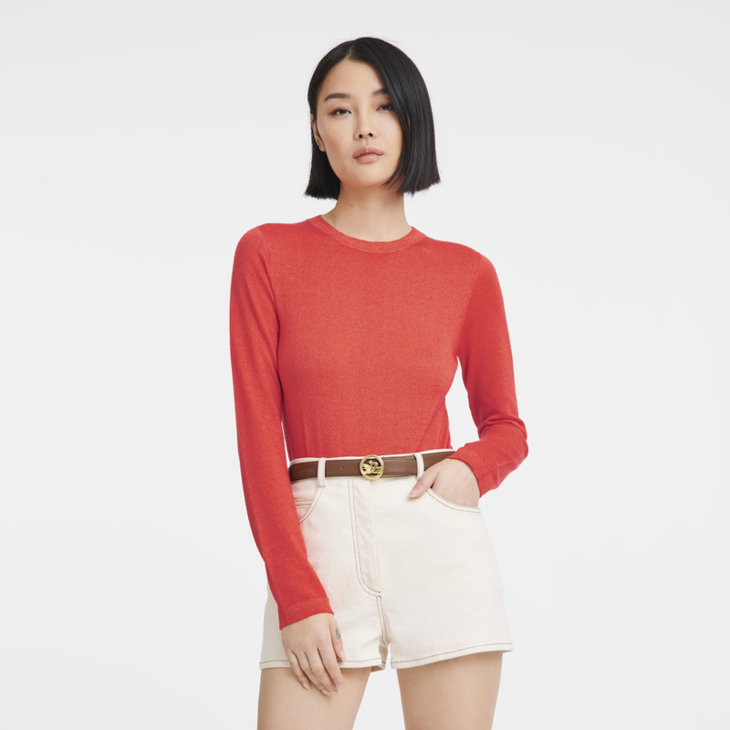 Longchamp Box-Trot Ladies' belt Cognac - Leather outlook