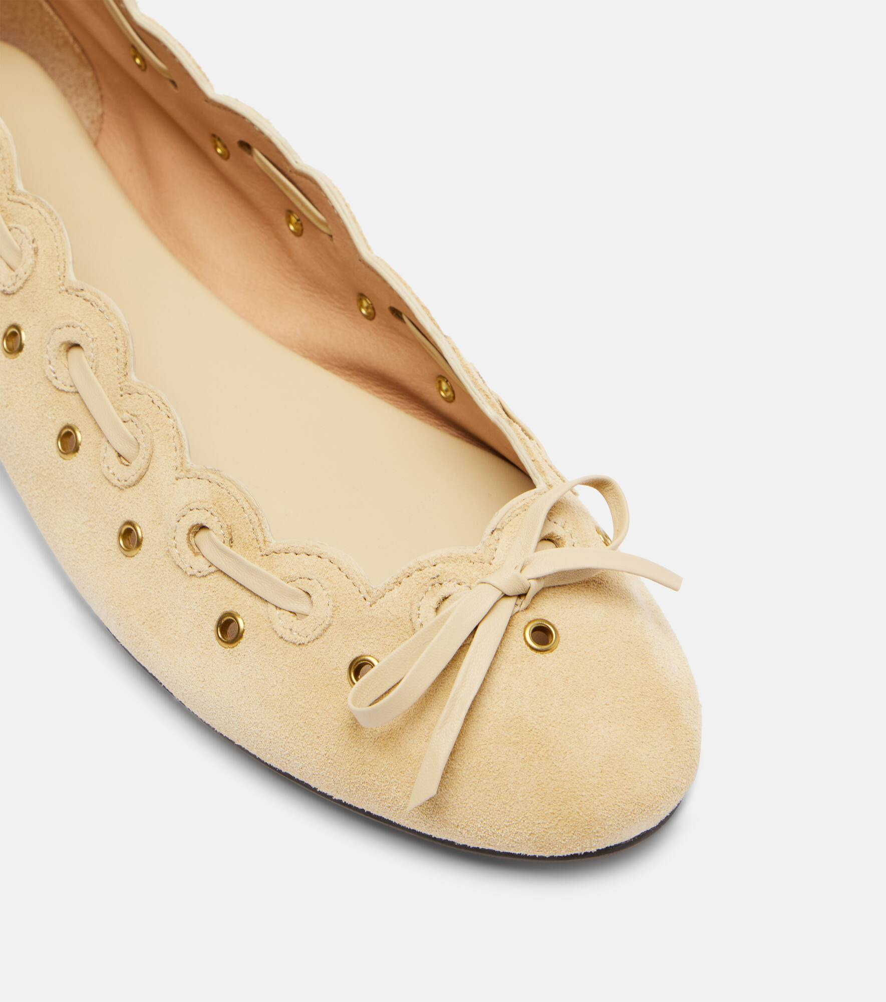 Balfy bow-detail suede ballet flats - 5