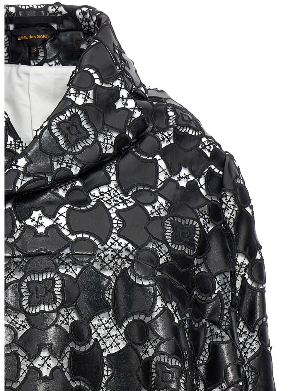 lace-appliqué jacket - 4