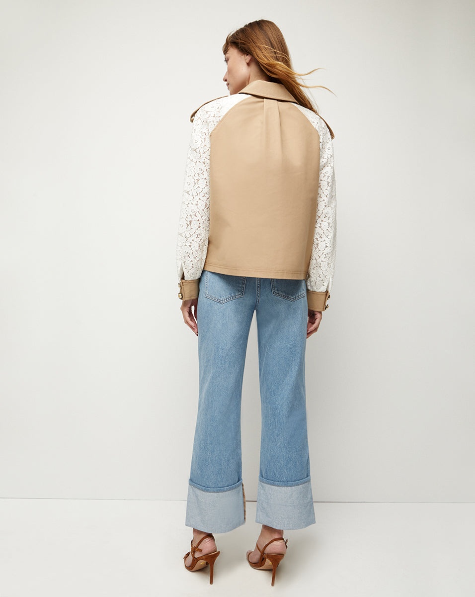 ODA MIXED-MEDIA DICKEY COAT - 6