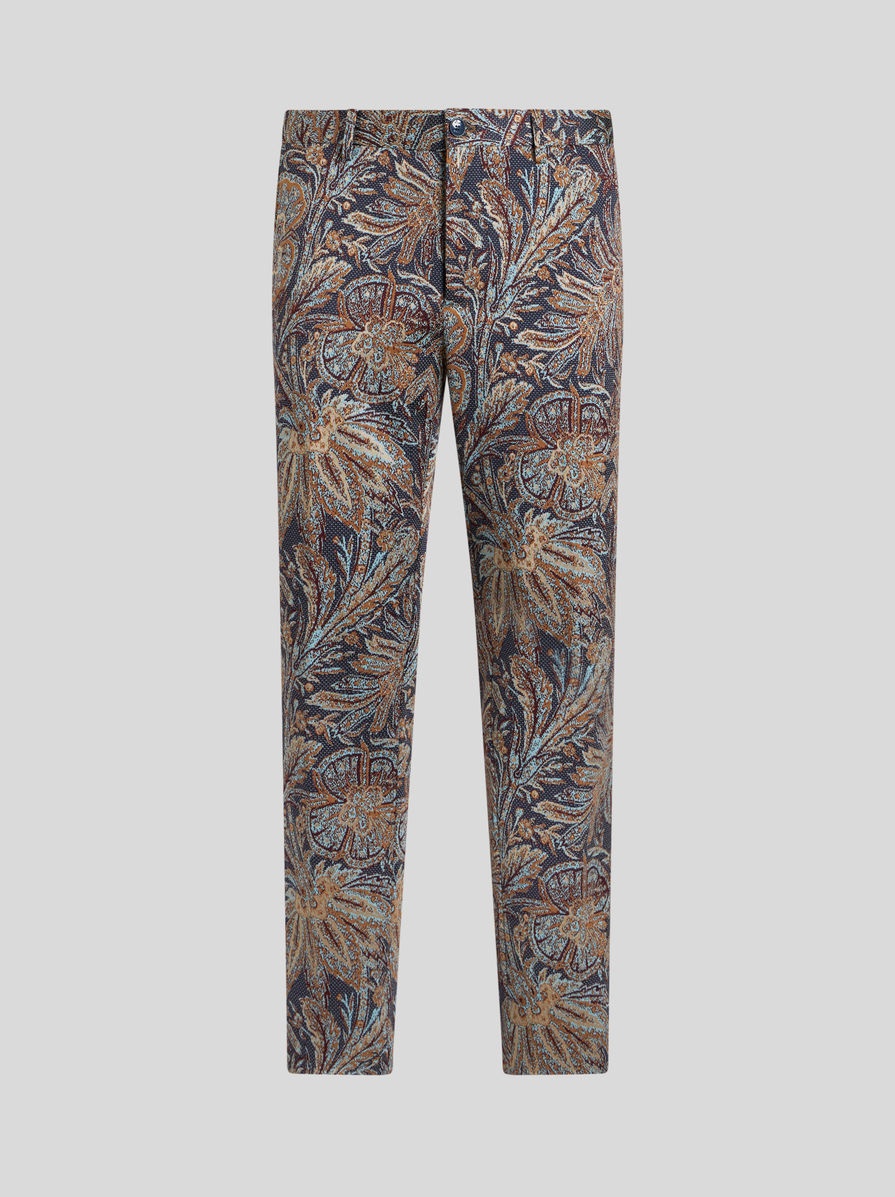 JERSEY JACQUARD TROUSERS - 1