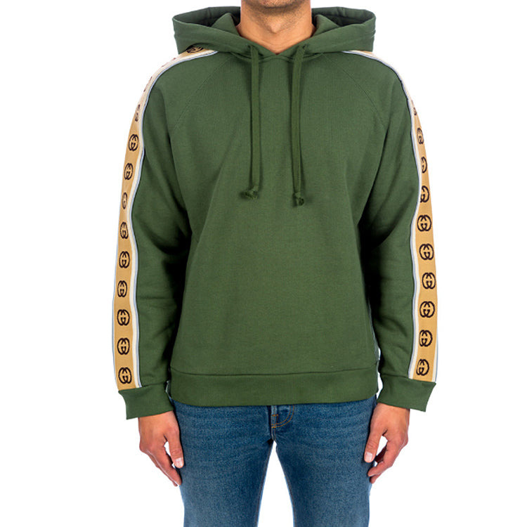 Gucci Knitted Cotton Hooded Sweater For Men Green 596230-XJBUW-3806 - 2