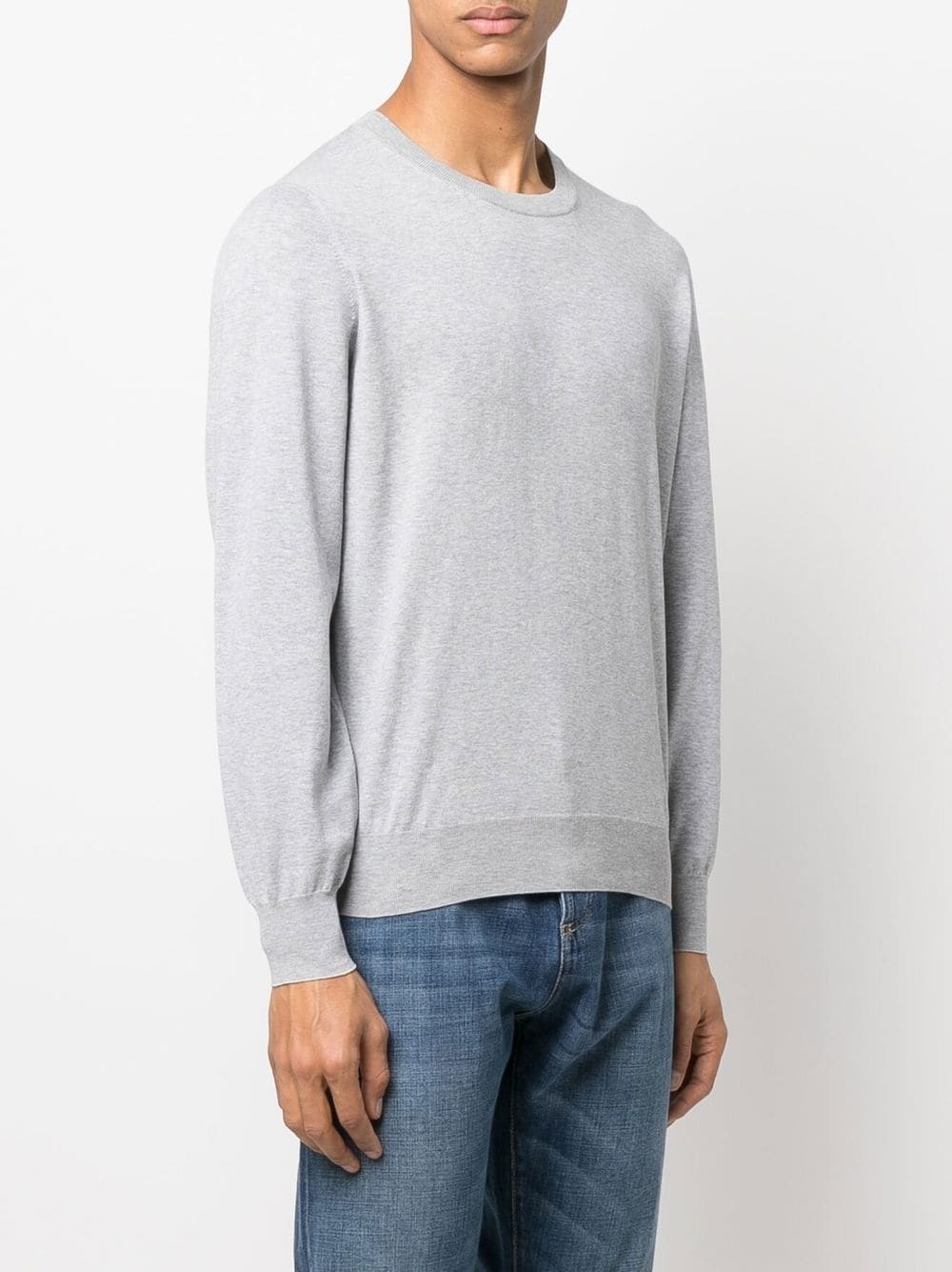 crew-neck cotton jumper - 3