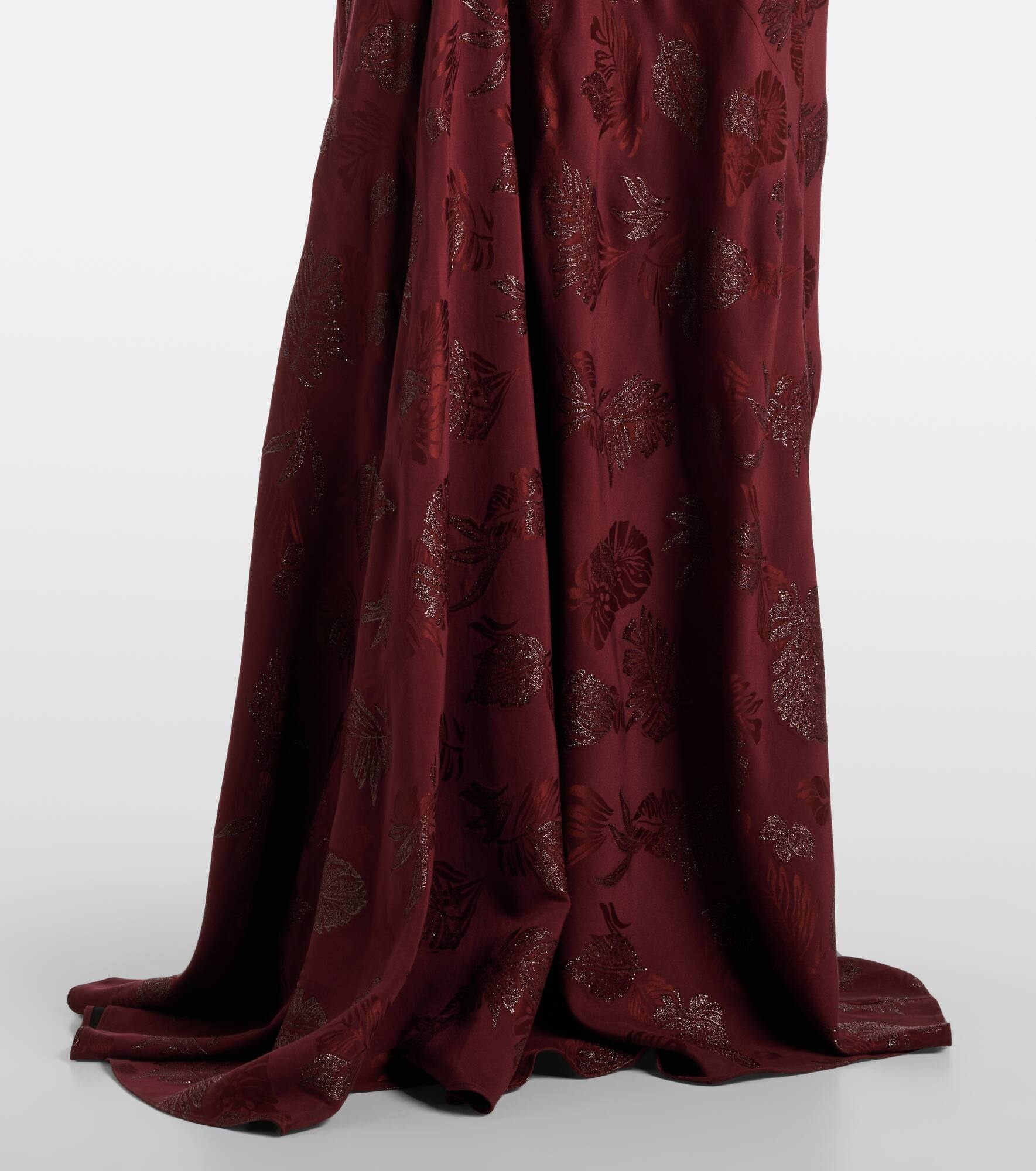 Floral metallic corset gown - 5
