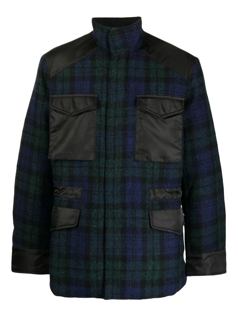 tartan-check bomber jacket 1