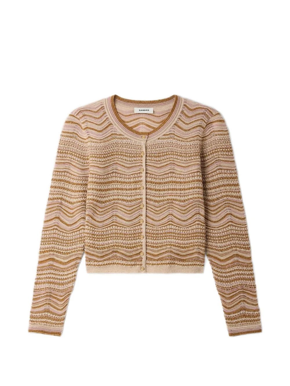 wave-pattern cardigan - 1