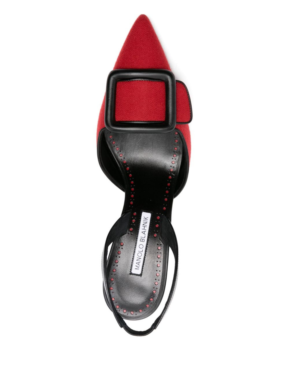 70mm leather heeled pumps - 4