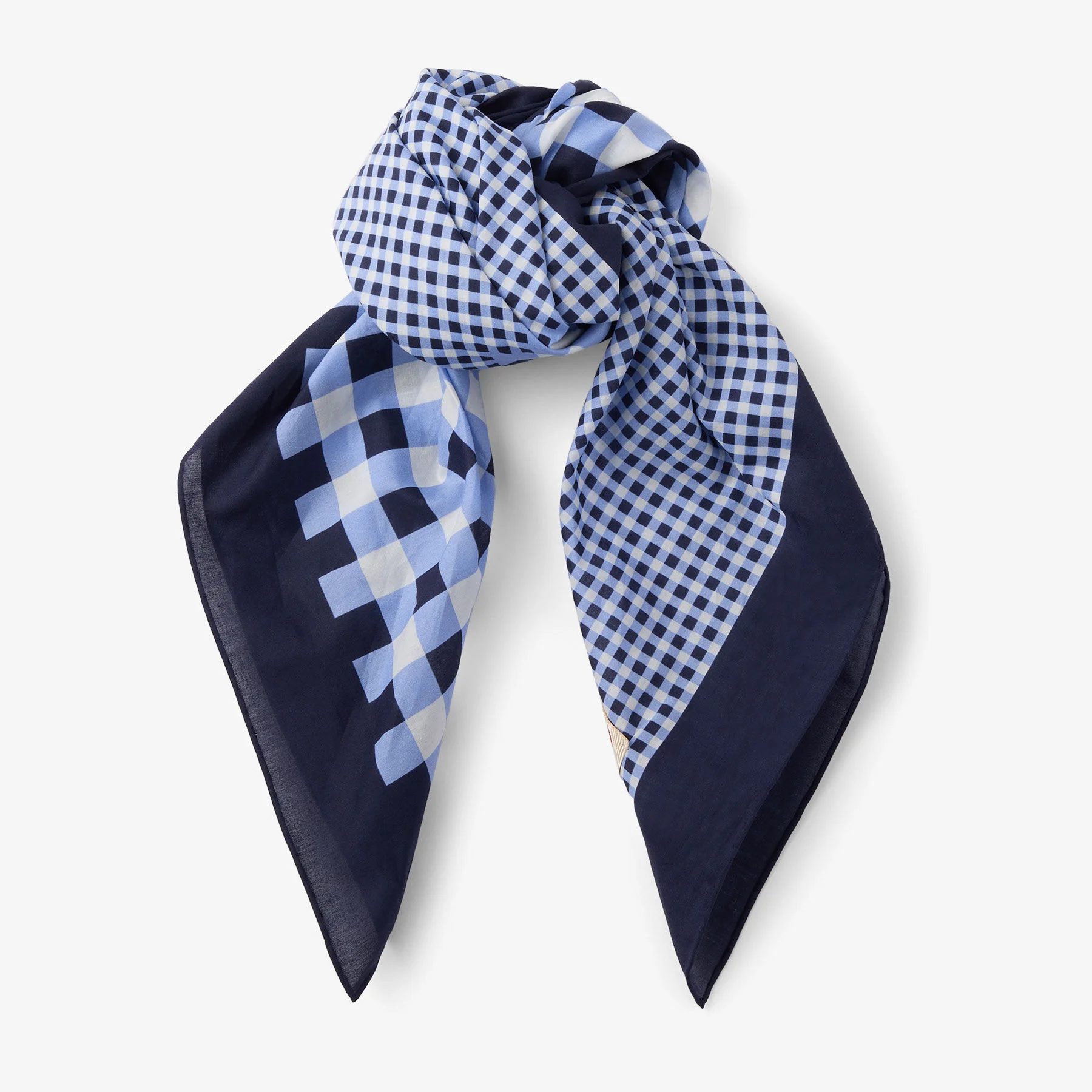 Sula Bandana
Marine Mix Gingham Print Cotton Bandana - 1