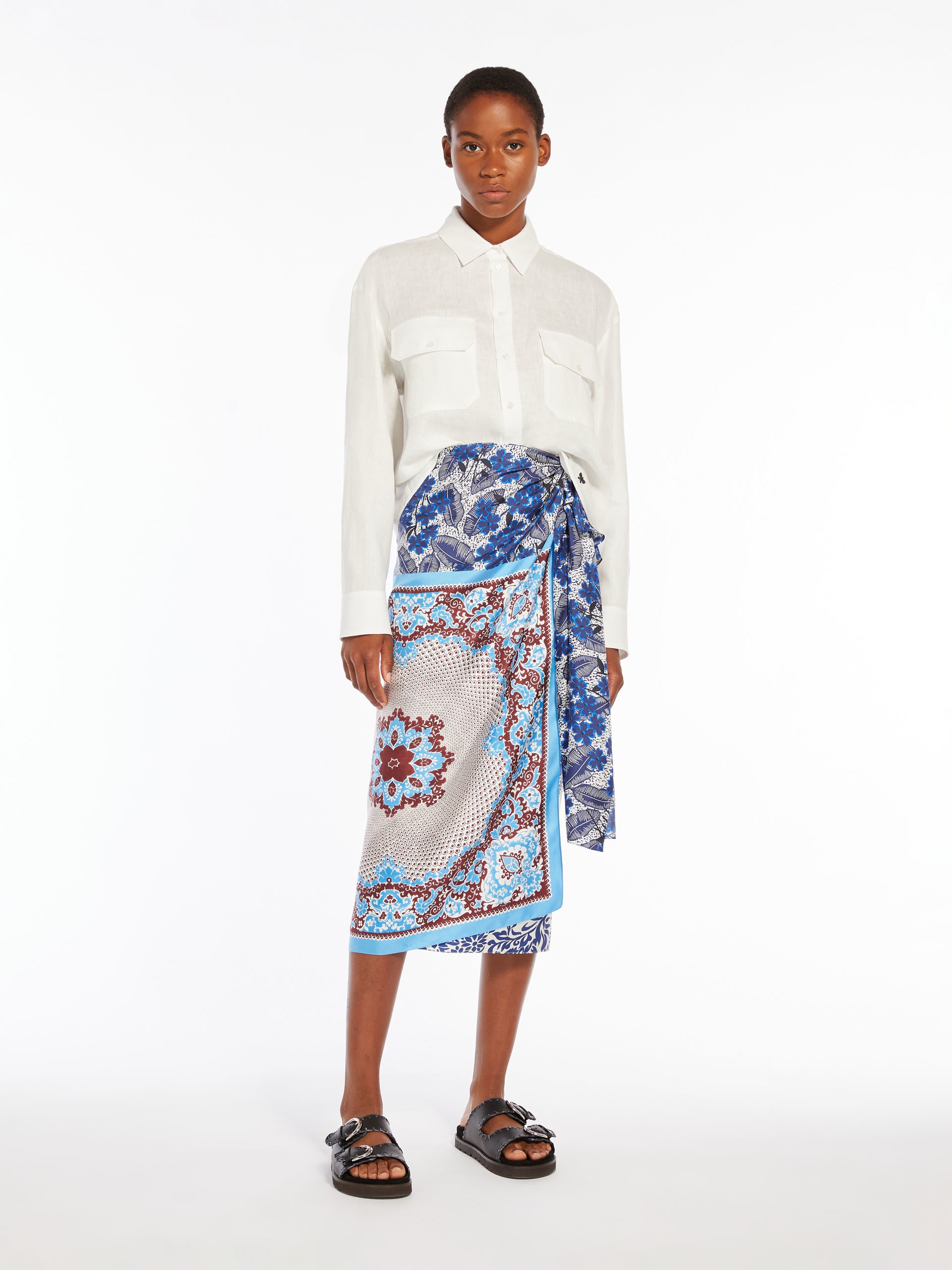 NUEVO Silk twill skirt - 2