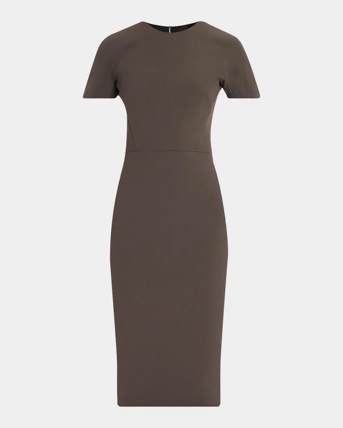 Claude Short-Sleeve Wool-Blend Midi Dress - 1