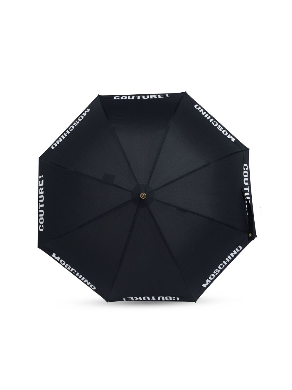 logo-print crook-handle umbrella - 2