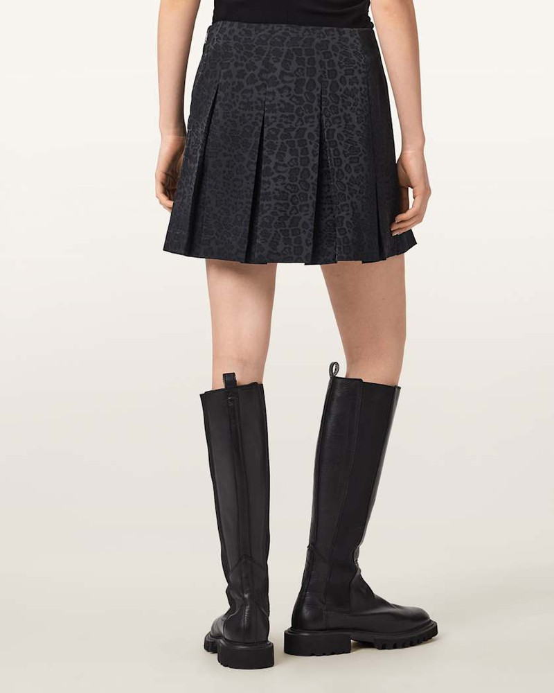 VIOLA LEOPARD PRINT PLEATED MINI SKIRT 6
