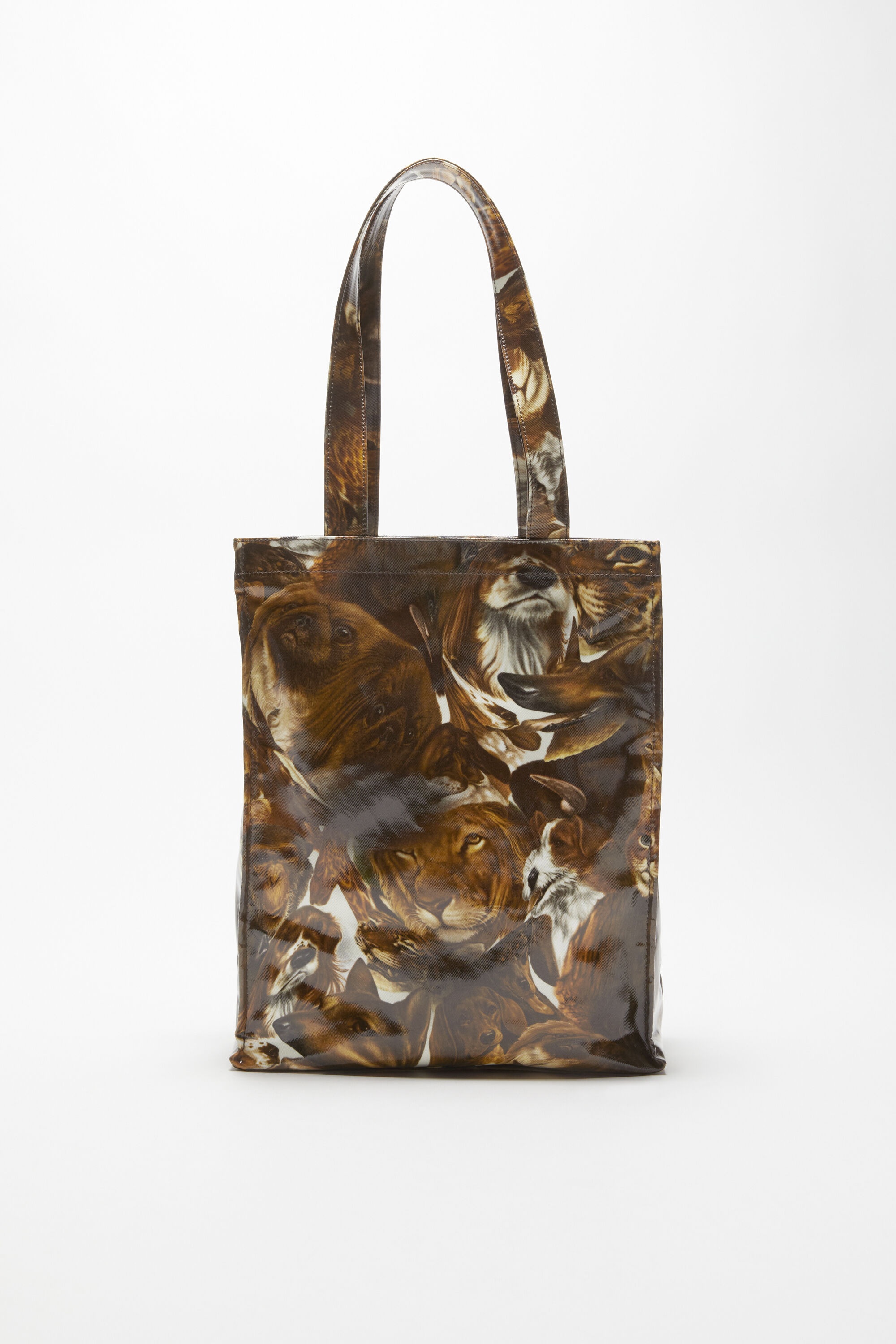 Logo shoulder tote bag - Cognac brown multi - 4