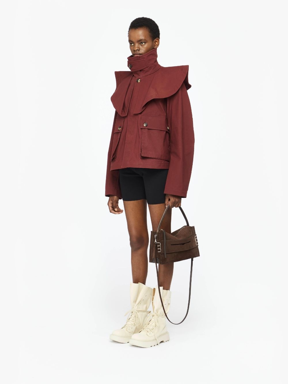 OVERSIZED COLLAR TRENCH JACKET - 4