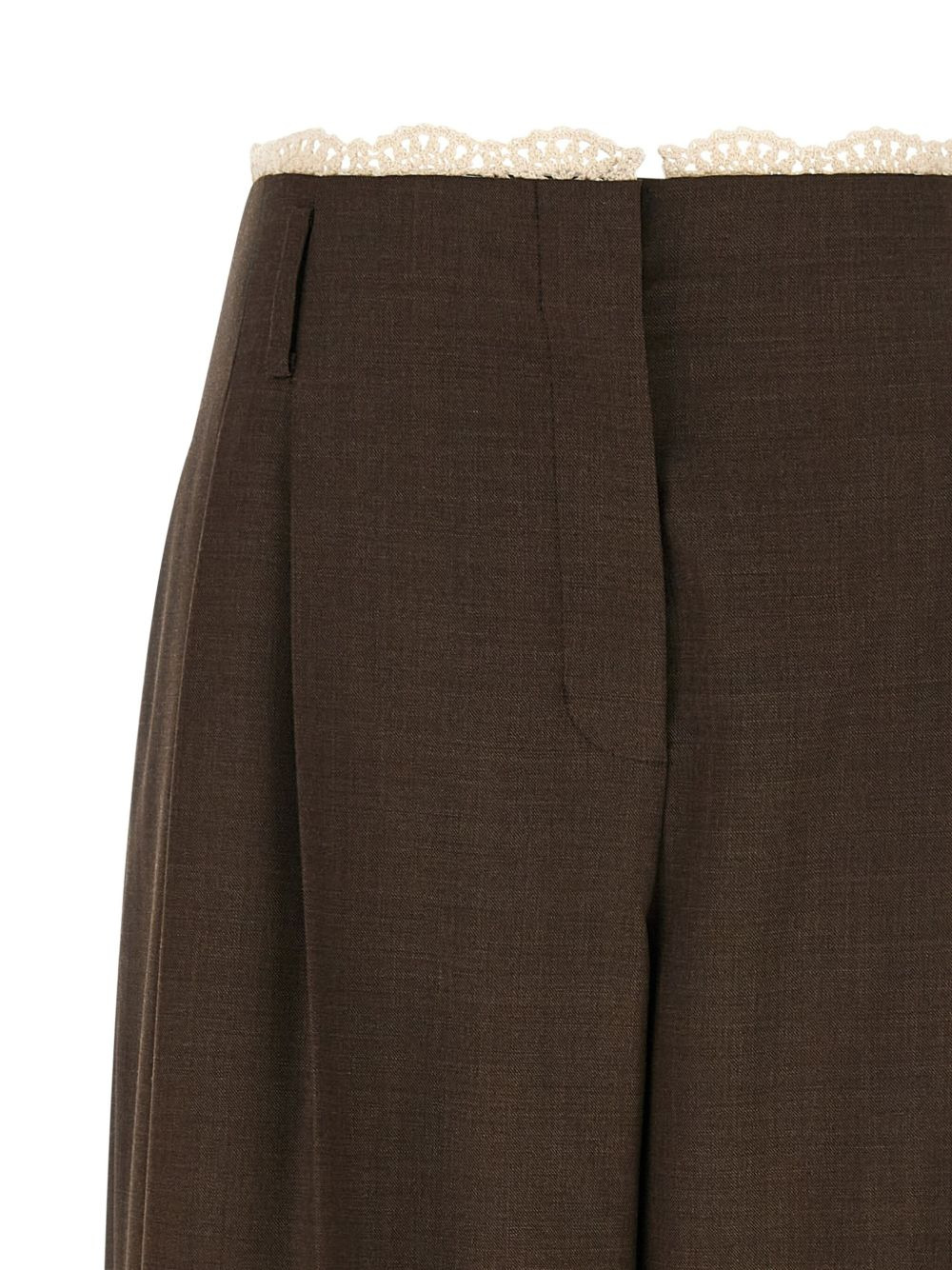waistband-detail trousers - 4