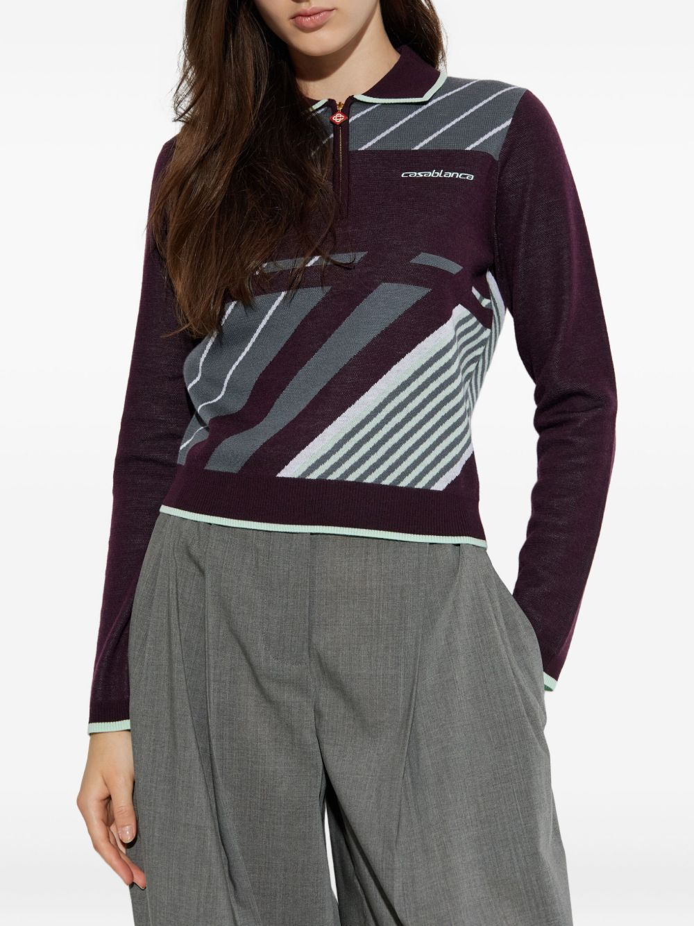 striped polo shirt - 3